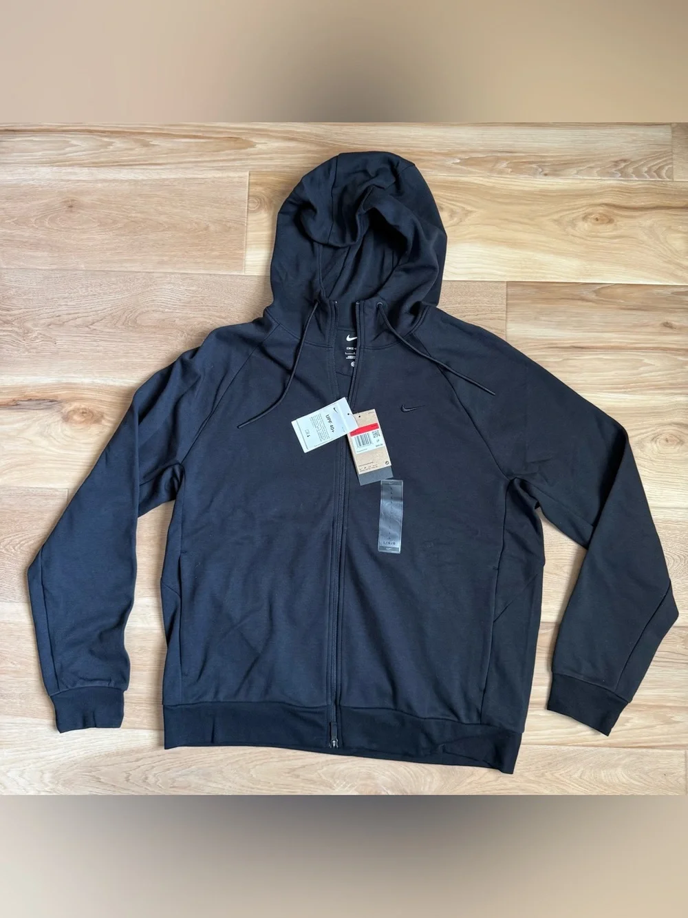 Nike Men's Dri-FIT UV Full-Zip Performance Hoodie - FZ0967-010 - Black - NWT